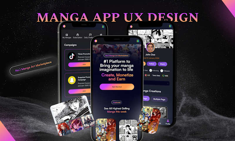 Cover image for Manga AI Creation UX | Web Design