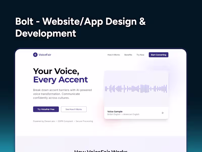 Cover image for Bolt - Website/App Design & Development