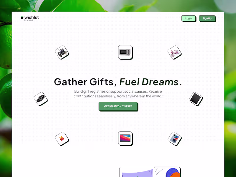 Cover image for Wishlst - Full Website Design