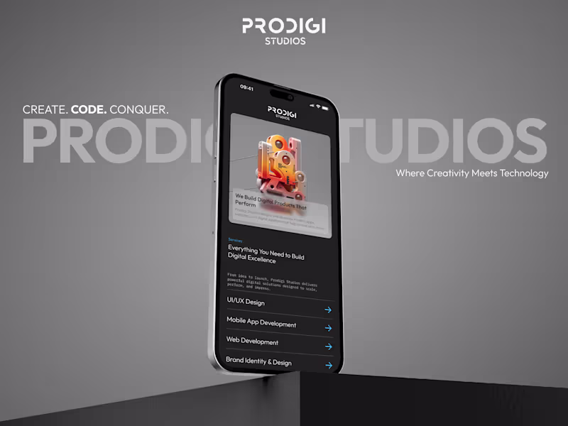 Cover image for Prodigi Studios: Mobile App Development