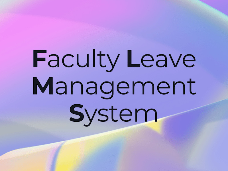 Cover image for Faculty Leave Management System