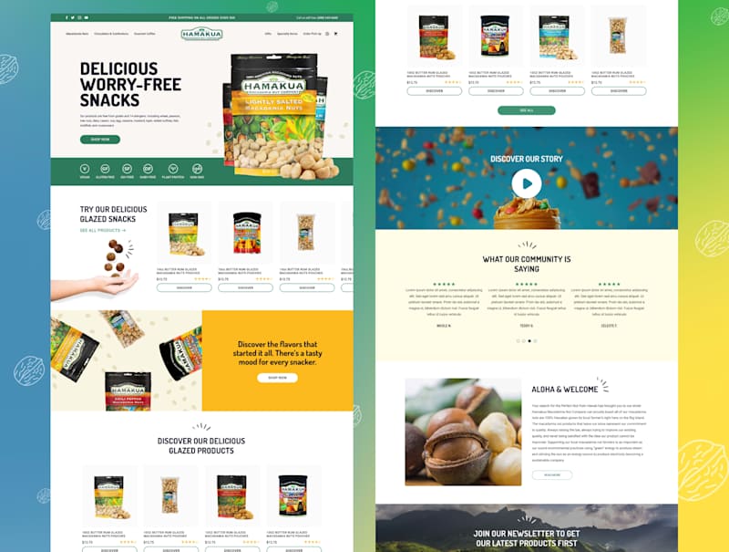 Cover image for Hamakua - Quick Home & product page revamp for e-commerce. 
