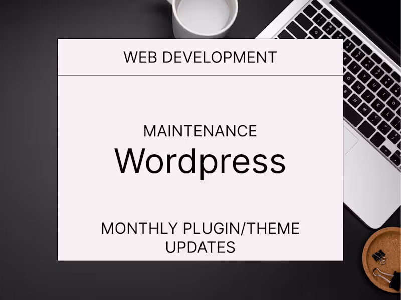 Cover image for Wordpress Maintenance - Monthly Update Service 