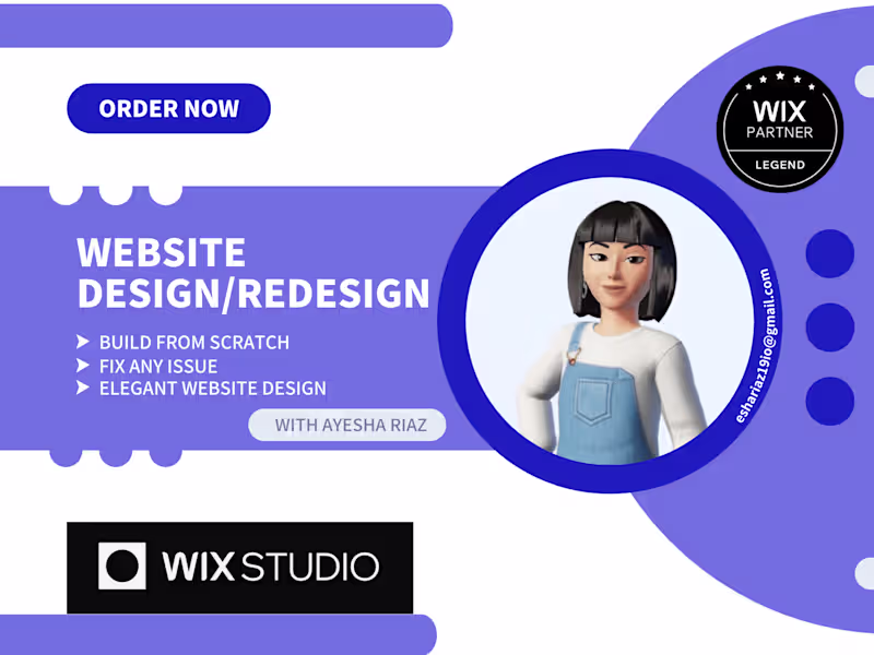 Cover image for Professional WIX Studio Website Design Service