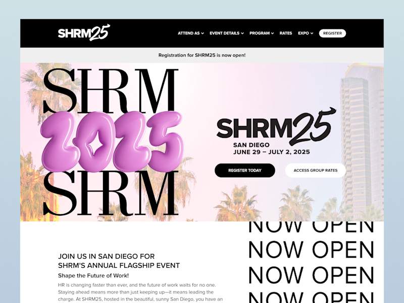 Cover image for SHRM25 Annual Conference Website