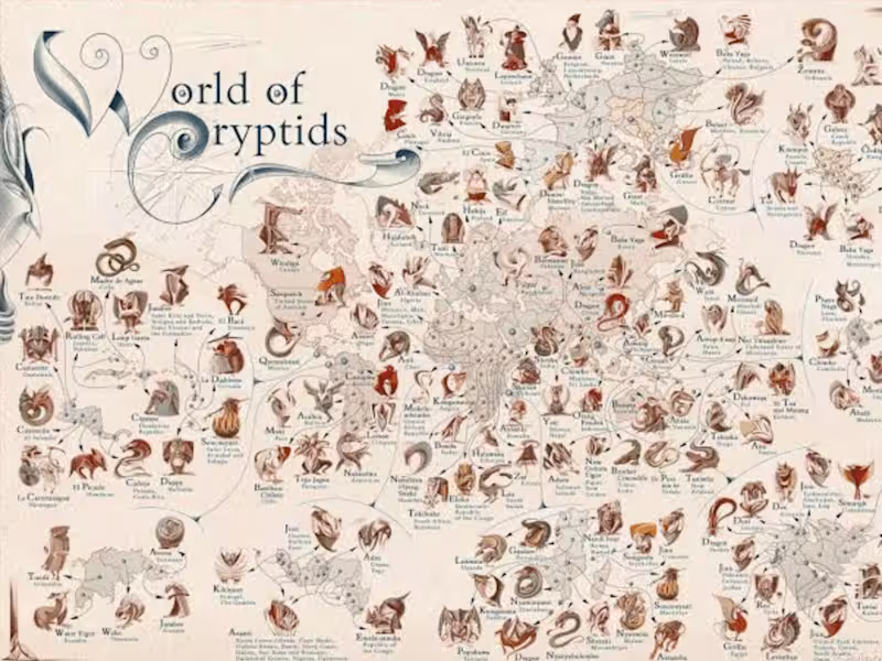 Cover image for The Fascinating World of Cryptids: Mythical Creatures and Legend
