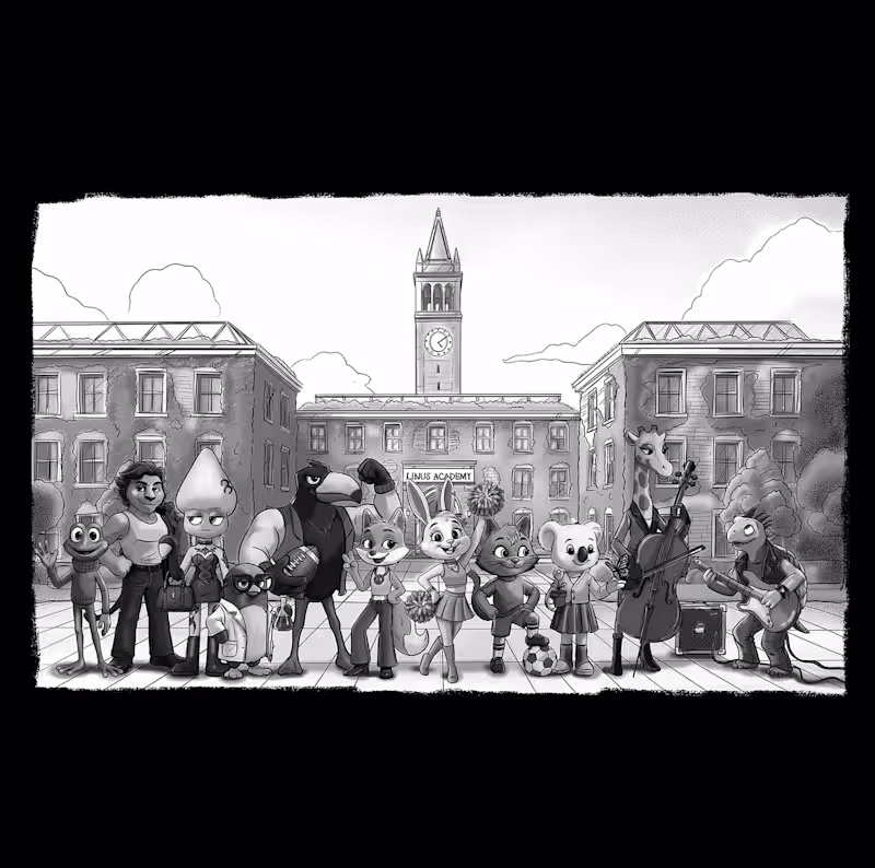 Cover image for Linus Academy Characters