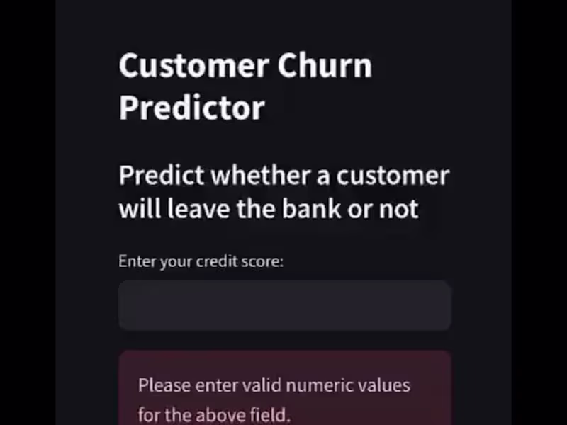 Cover image for Customer Churn Predictor Web App