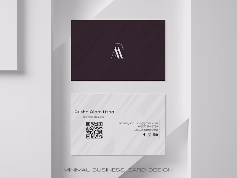 Cover image for Minimal Business Card Design on Behance