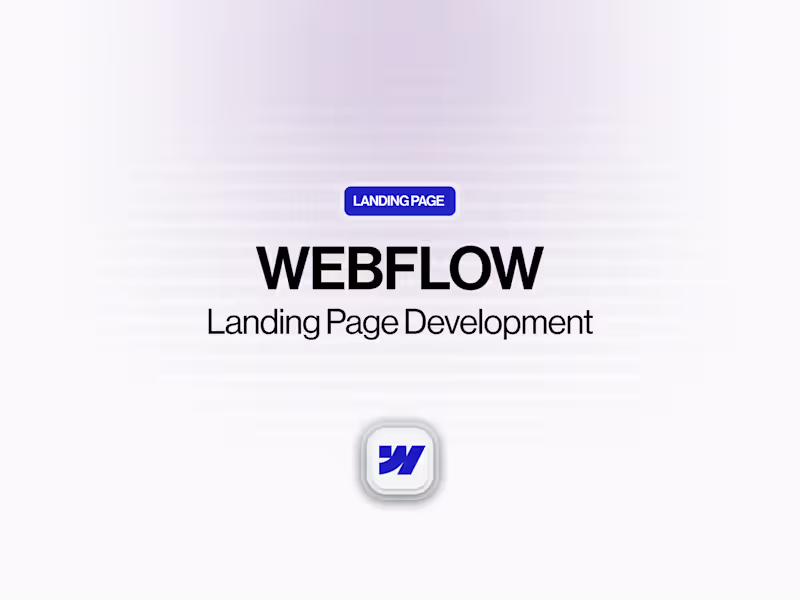 Cover image for Webflow | Landing Page Development