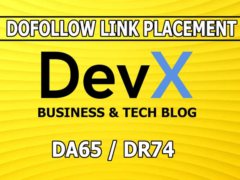 Cover image for Guest post / link placement on DevX authority tech news