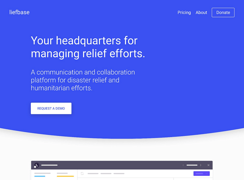 Cover image for Liefbase · Disaster relief platform