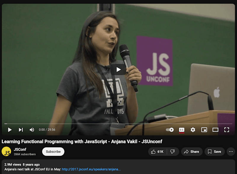 Cover image for Learning Functional Programming in JavaScript Lecture