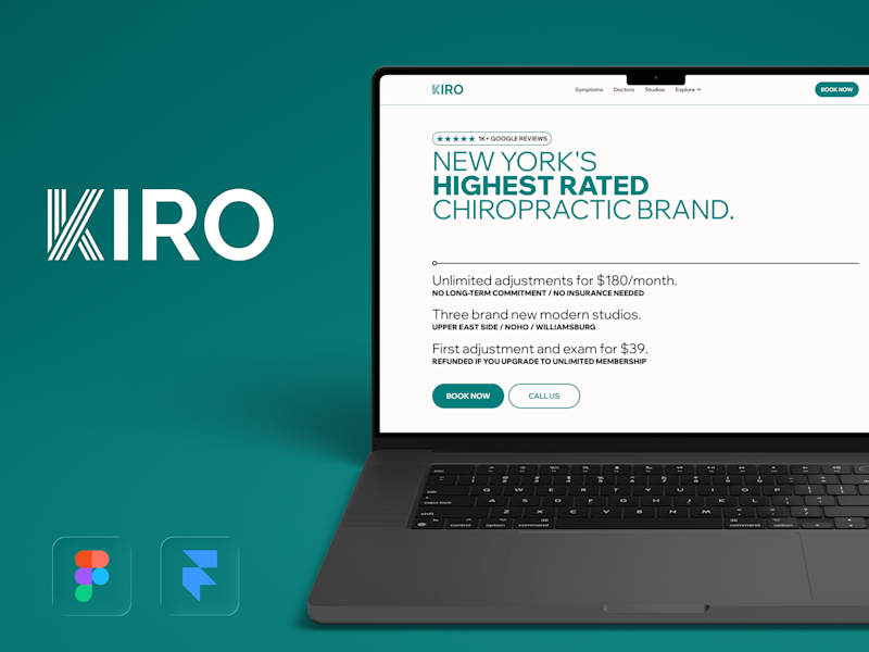 Cover image for KIRO – Premium Chiropractic Studio | Framer