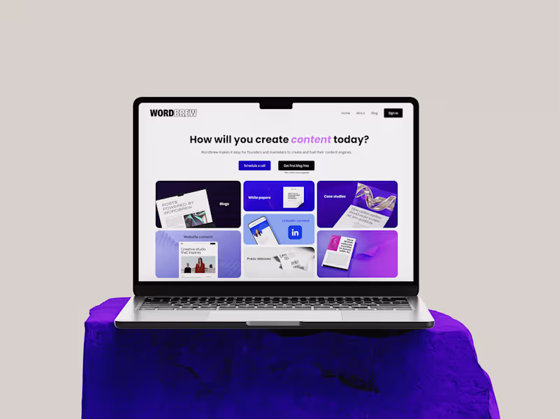 Cover image for Sas website for Wordbrew (elementor)