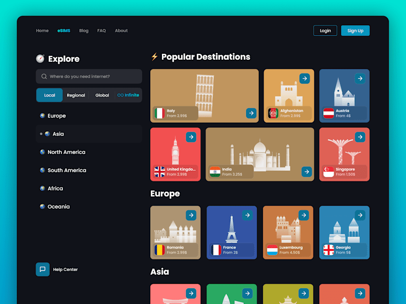 Cover image for eSIM eCommerce Web Site