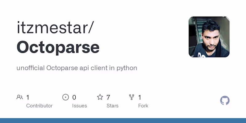 Cover image for itzmestar/Octoparse