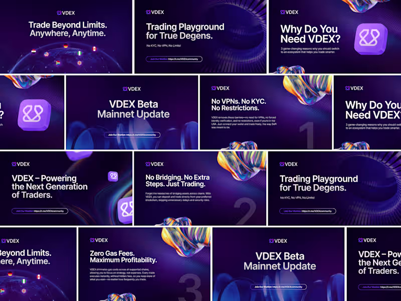 Cover image for Social Media Designs For VDEX
