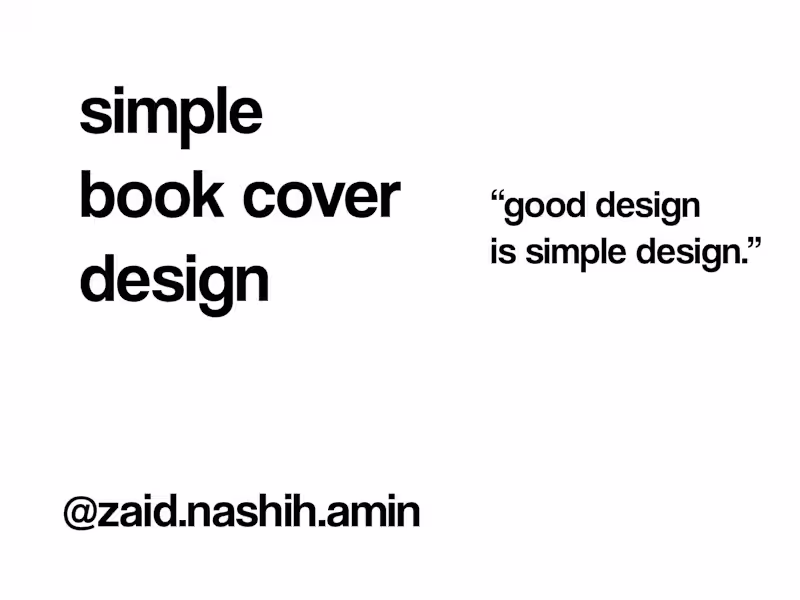 Cover image for I will make you a simple book cover