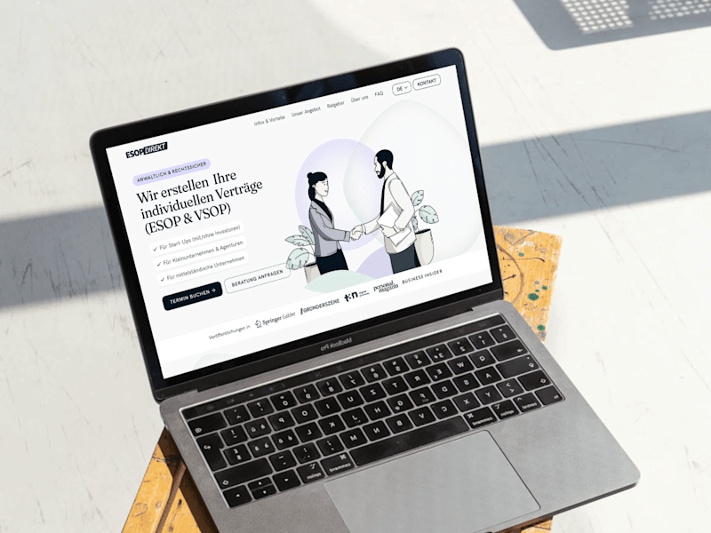 Cover image for Website design & Webflow for a Berlin-based legal tech company