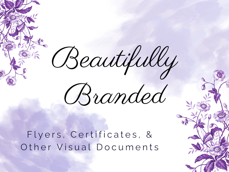 Cover image for Custom Flyers, Certificates & Visual Docs for Heart-Led Brands