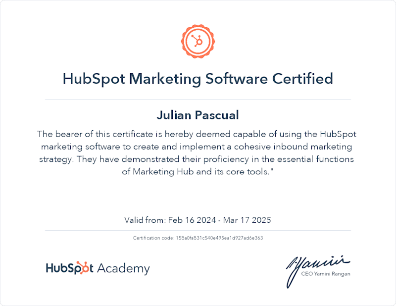 Cover image for HubSpot Software Certified
