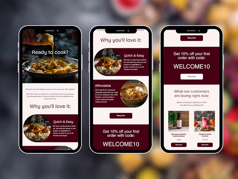 Cover image for Klaviyo welcome email series for a food retailer