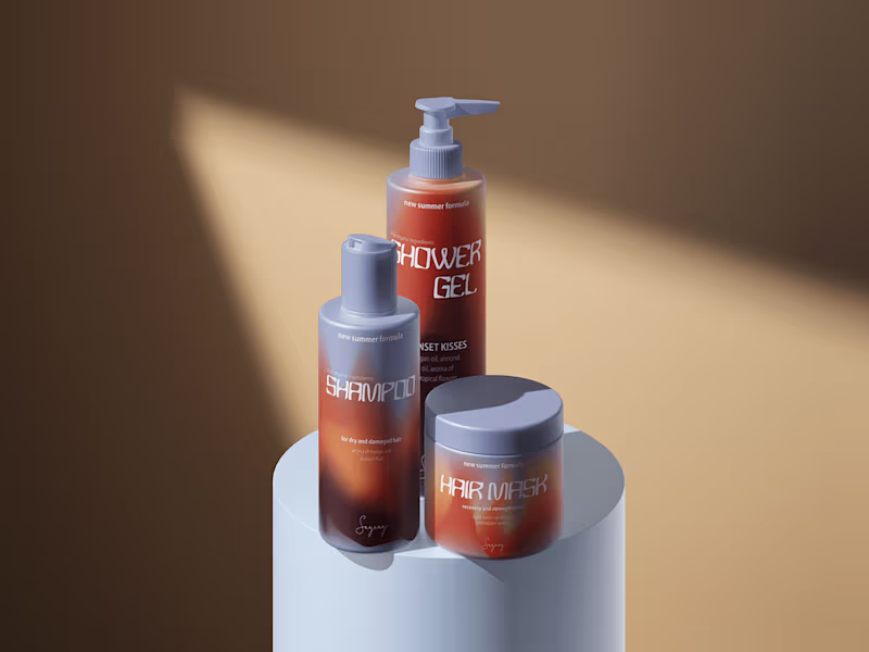 Cover image for "SUNSET KISSES" cosmetics | Behance