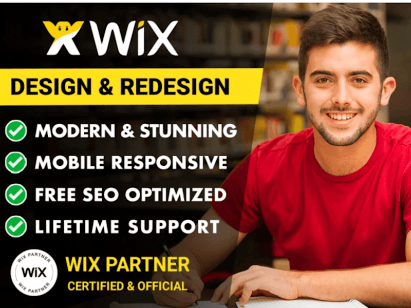 Cover image for  wix website design, wix ecommerce website and wix redesign