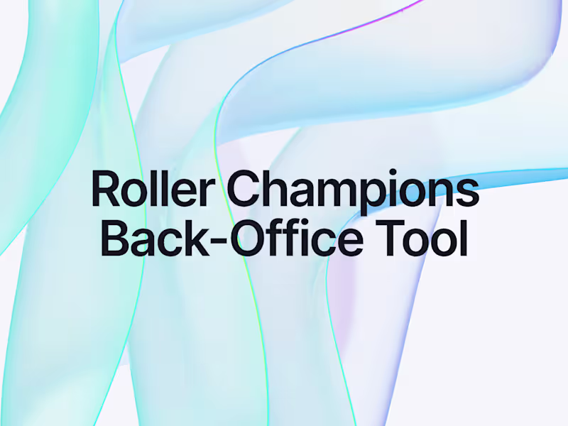 Cover image for Roller Champions - back office tool