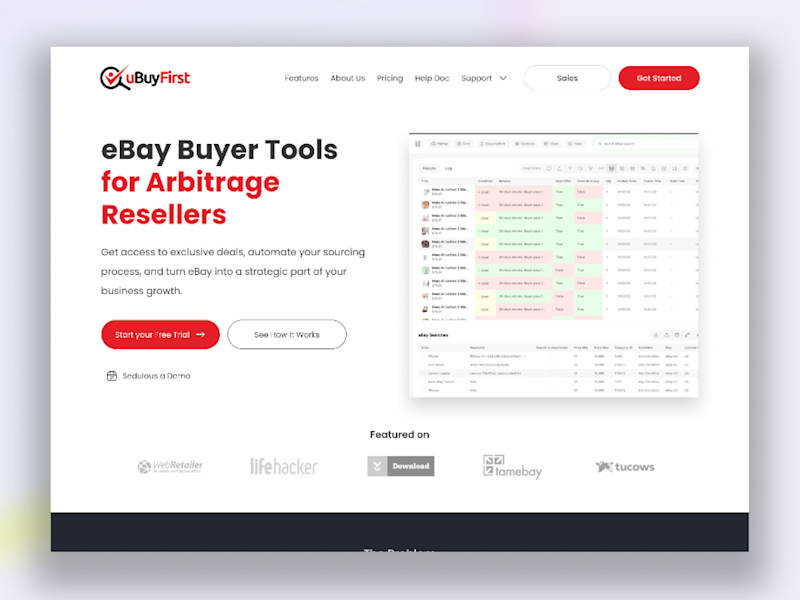 Cover image for uBuyFirst Website Redesign for B2B Buyers