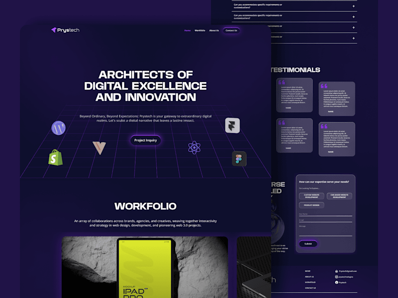 Cover image for Futuristic Digital Agency Website