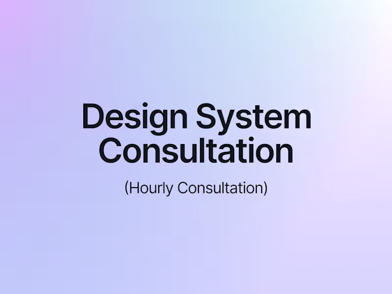 Cover image for Design System Consultation