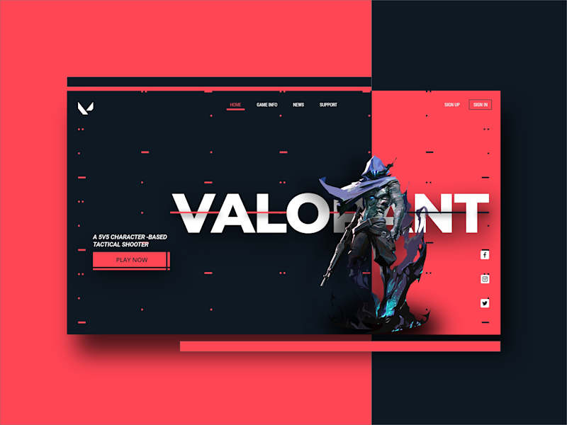 Cover image for Valorant home page - Concept Design