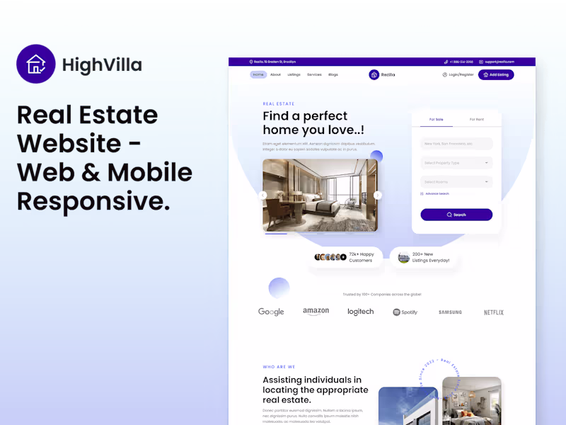 Cover image for Landing Page & Website UI Design
