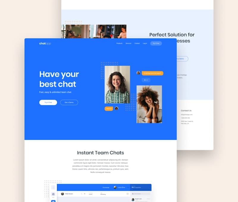 Cover image for Chat App Website Design + Development