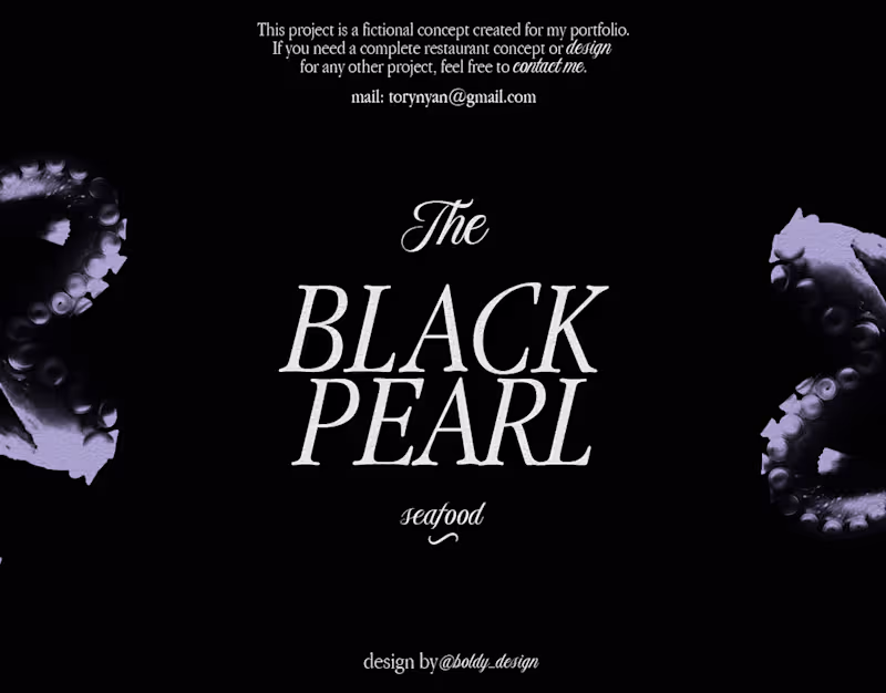 Cover image for The Black Pearl | Identity for Seafood restaurant