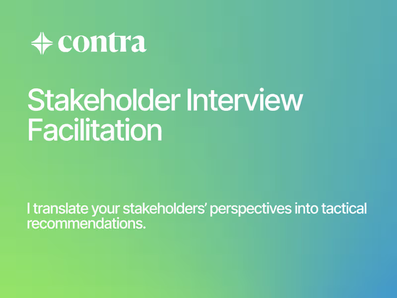 Cover image for Stakeholder Interview Facilitation