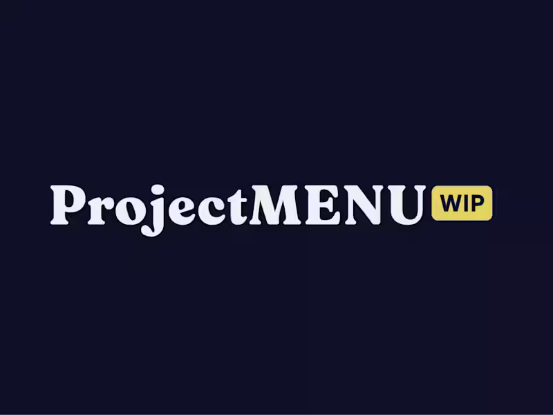 Cover image for ProjectMENU WIP Got allergies or dietary requirements? Is ea...