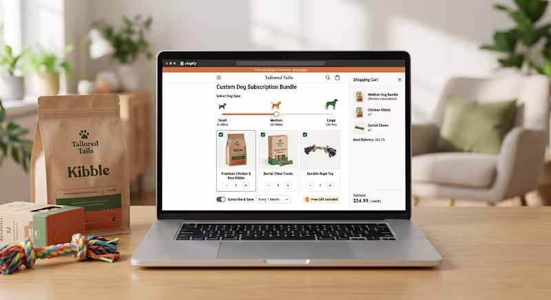 Cover image for Shopify Custom Bundle & Subscription System for Dog Products