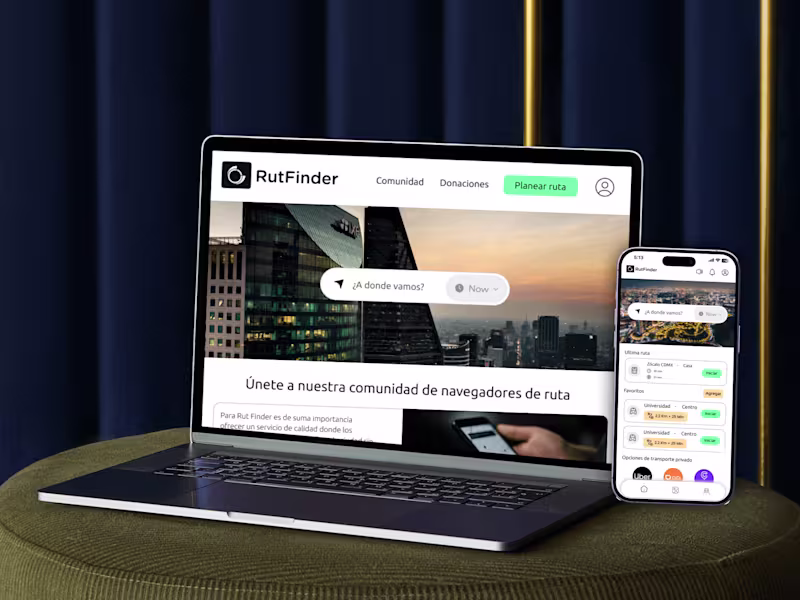 Cover image for RutFinder" Application and website 
adaptable for social good