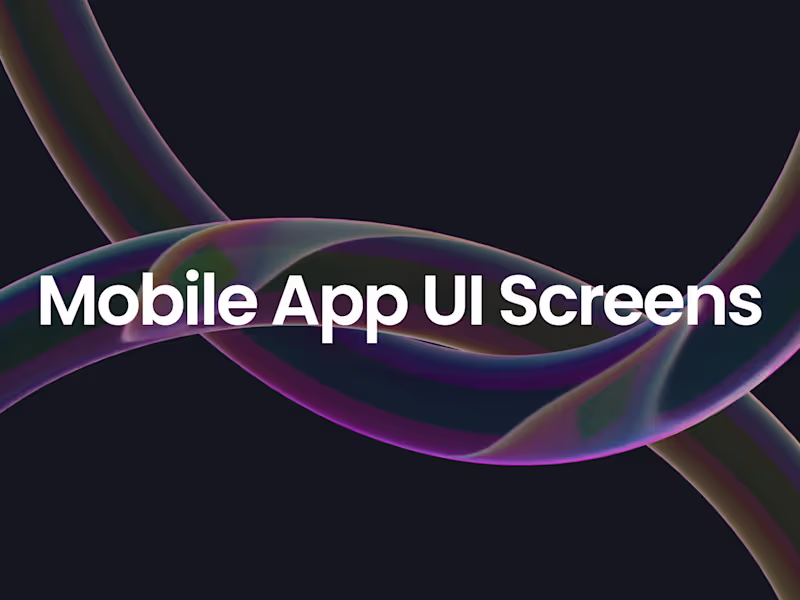 Cover image for User-Focused Mobile App UI Design (Figma)