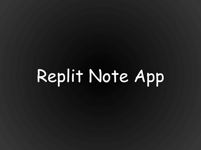Cover image for Replit Note App 