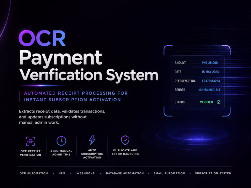 Cover image for OCR Automation for Payment Processing