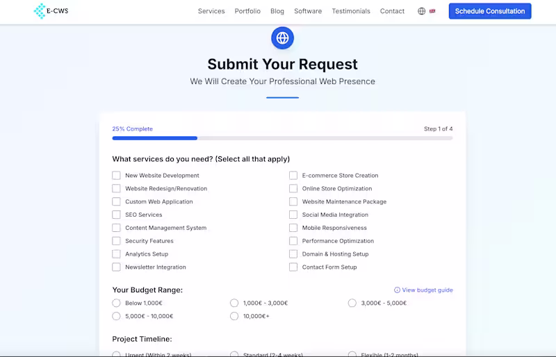 Cover image for New Web Project Cost Calculator for my company's website A c...
