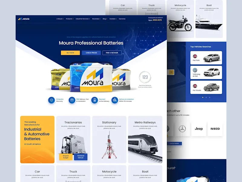 Cover image for Website Design for a Professional Battery Manufacturing Company