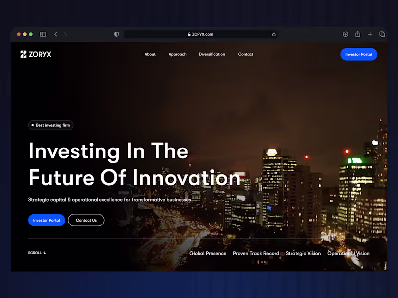 Cover image for Hey! I Recently designed this investment firm website design...