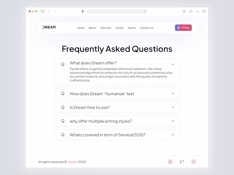 Cover image for FAQs UI Design for Web and App