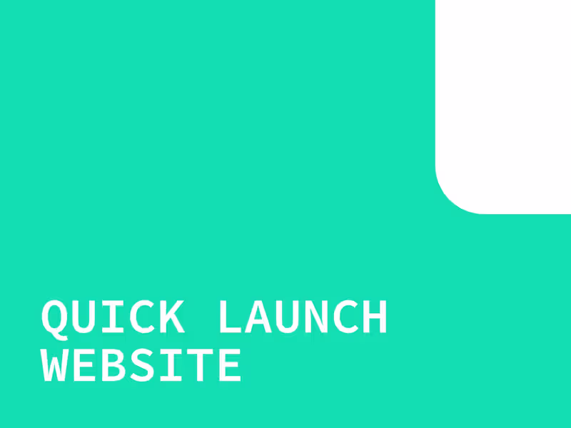 Cover image for Quick Launch Website
