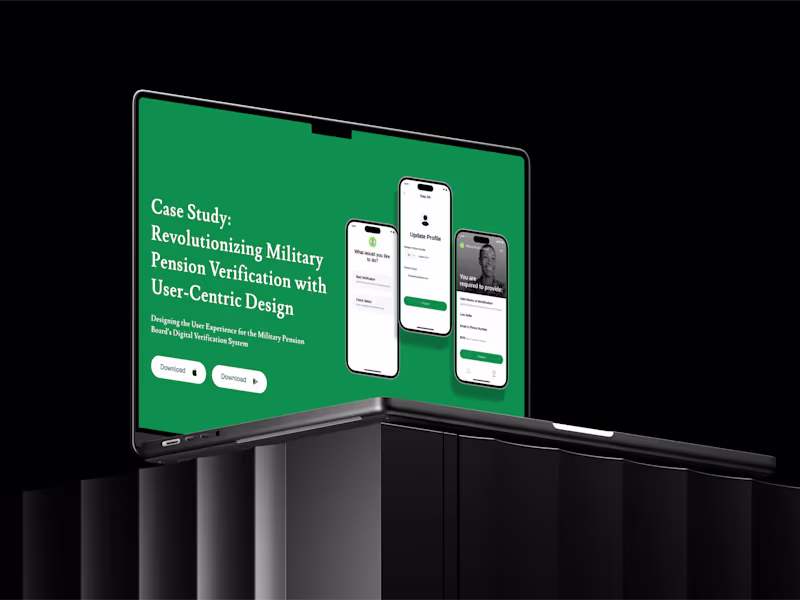 Cover image for Redefining Military Pension Verification with UX Design